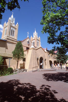 San Felipe de Neri church still stands on the original site in Old Town.