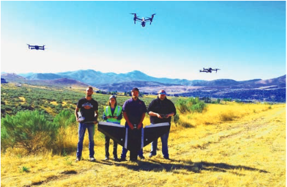 drones in field